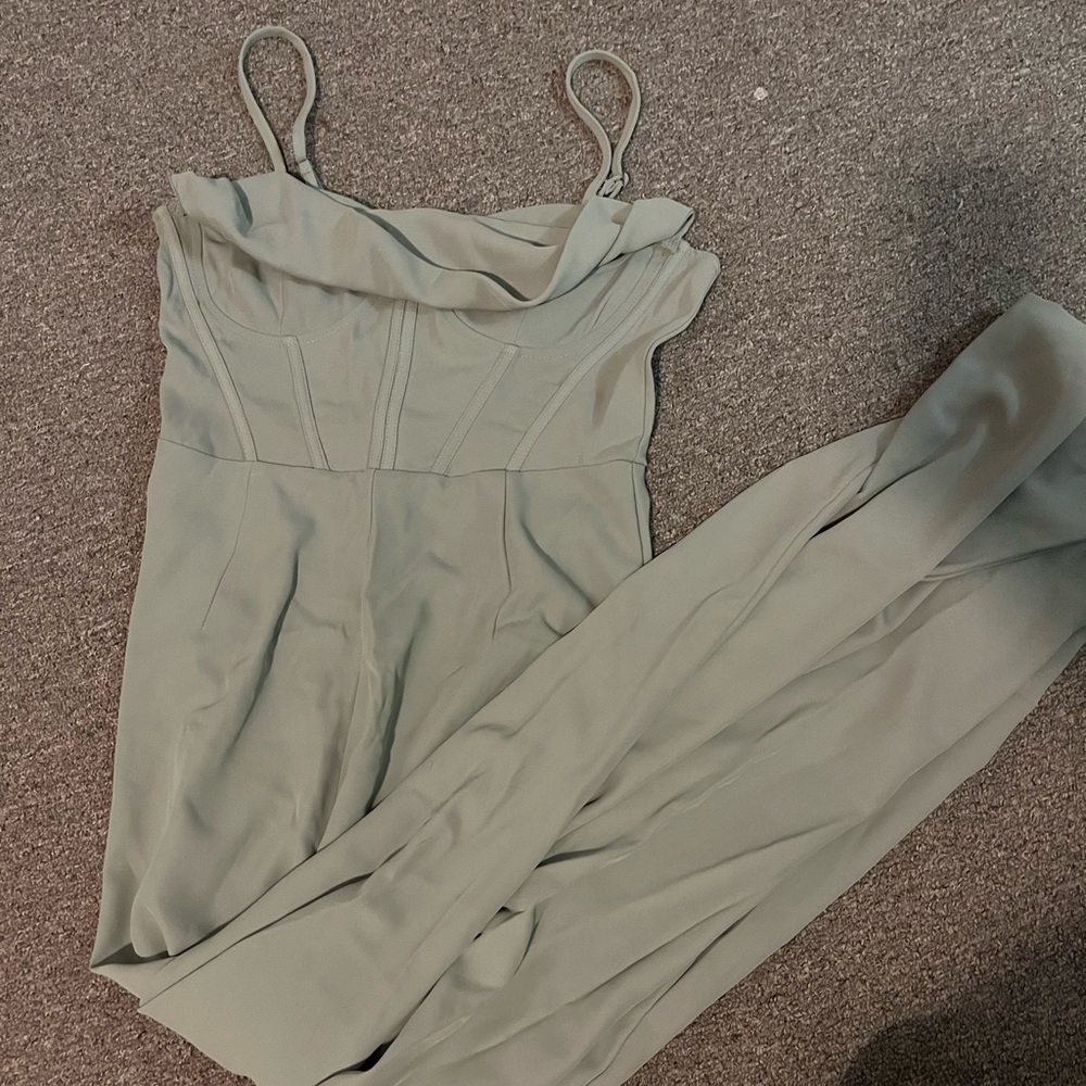 NWT! Green corset jumpsuit!